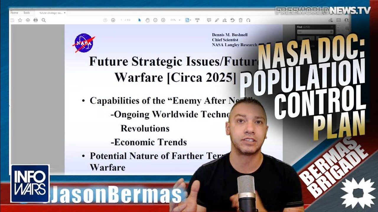 BREAKING: NASA Doc Lays Out Population Control Plan