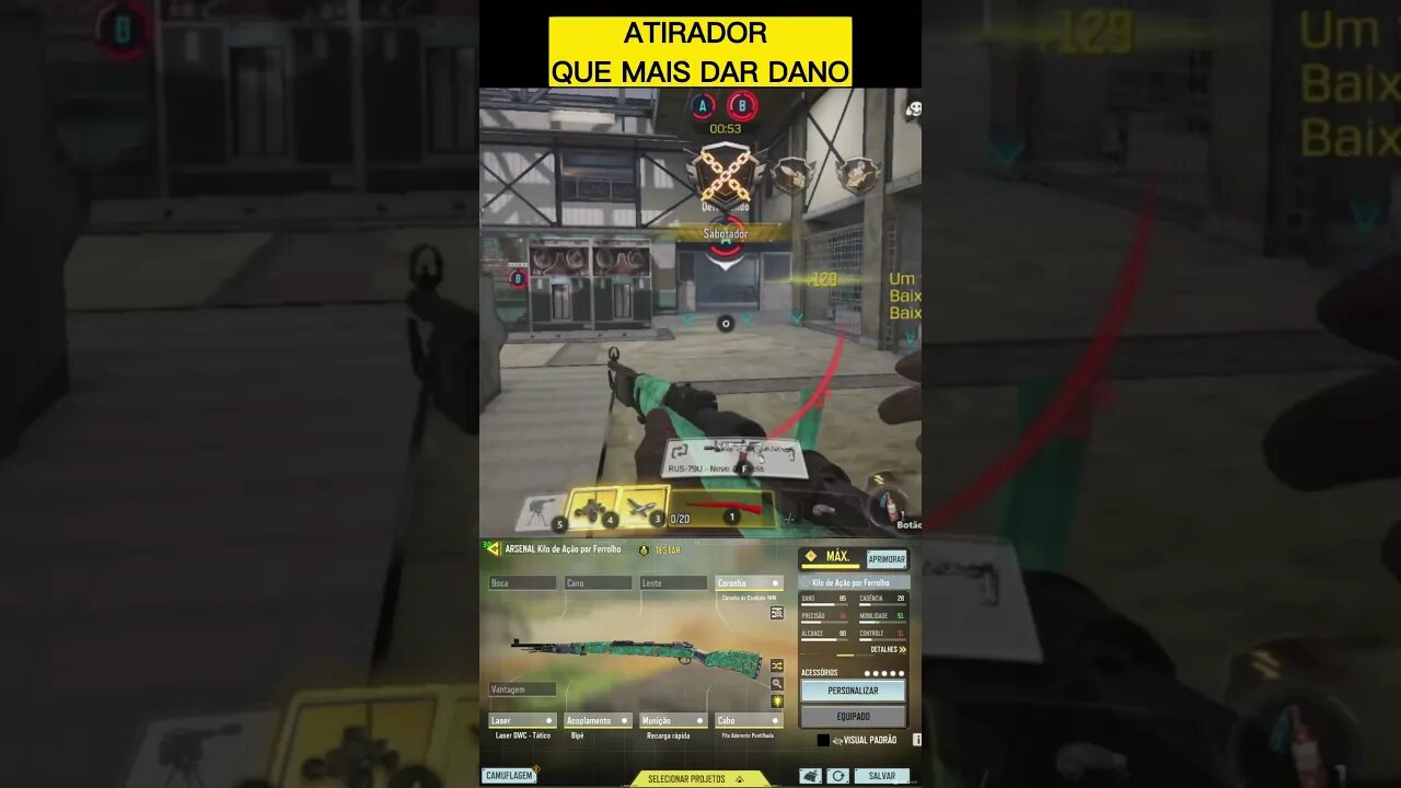 ESTA É A ARMA ATIRADOR QUE MAIS DAR DANO call of duty moblie #callofduty #callofdutymobile