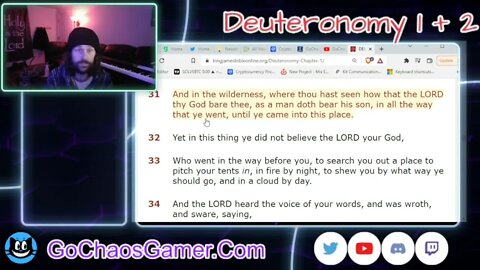 Deuteronomy 1 and 2 King James Version (KJV Bible 3/20/2022)