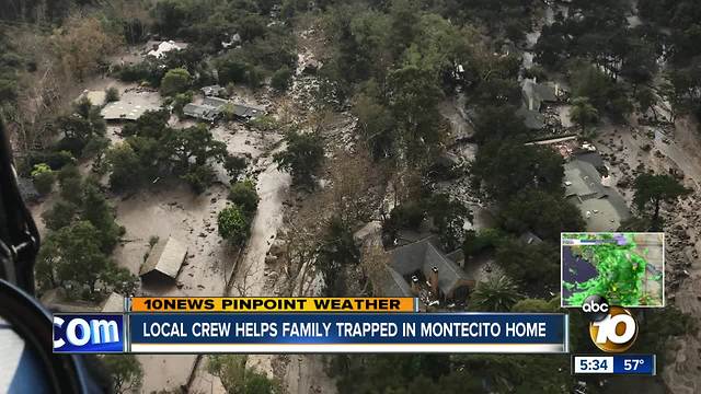 Local Coast Guard crew helps family trapped in Montecito home