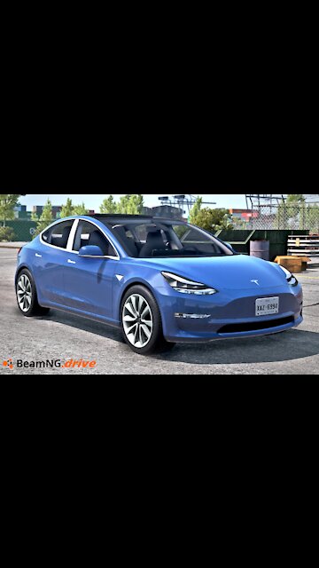 Tesla Model 3 completely destroyed - BeamNG.drive T-80 operations | CrashCamTV #beamng #fyp #shorts