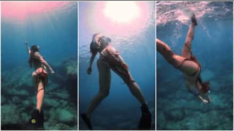 Un polpo attaccato alla coscia!