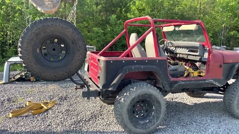 Getting the Jeep ready for farm work