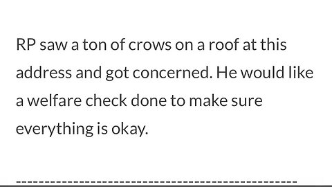 MOSCOW PD 911 CALL - “I hope no one is dead” Tons of Crows on Top of House