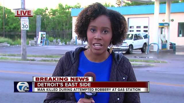 Man shot multiple times, killed at gas station on Detroit's east side