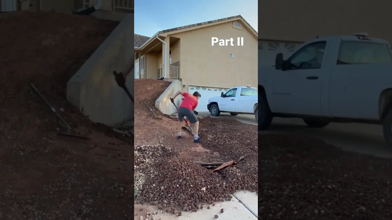 Still just a man(iac) and his shovel pt 2 #shortsvideo #landscaping #diy