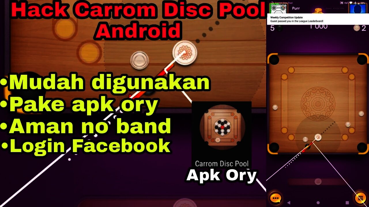 Hack Carrom Disc Pool long line Android Oktober 2021 | Cit garis panjang Carrom Disk Pool