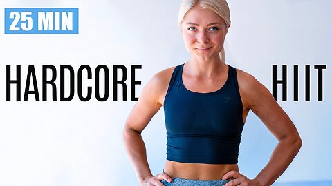 25 MIN HARDCORE HIIT WORKOUT | full body workout - no equipment - intense