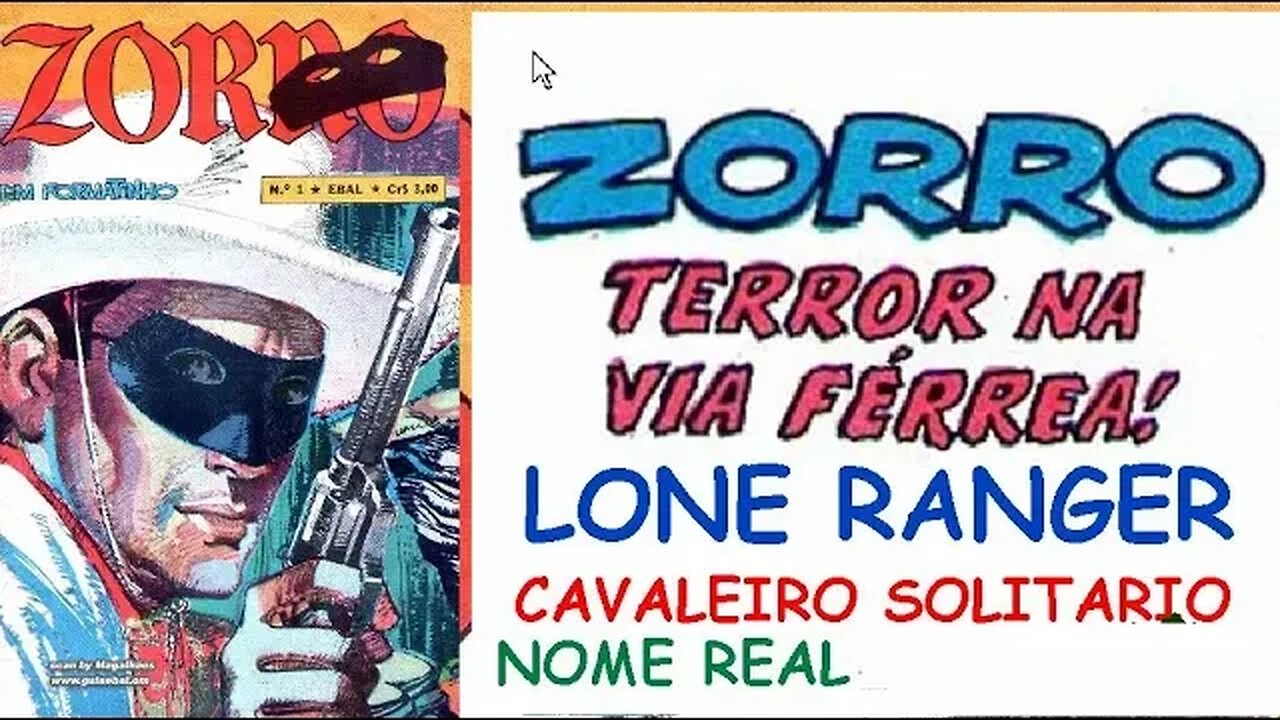 1 A LONE RANGERZORROMEDO NA VIA FERREA #gibi #comics #quadrinhos #hitorieta