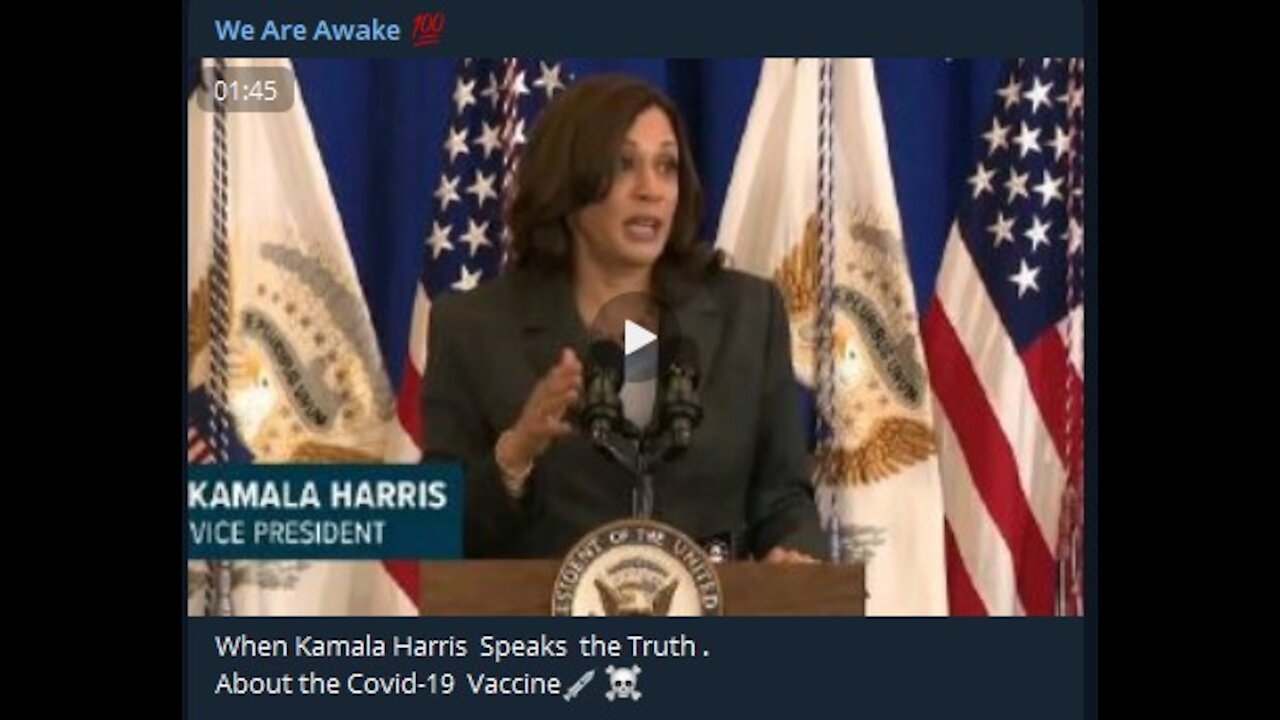 When Kamala Harris Speaks the Truth. About the Covid-19 Vaccine💉☠️