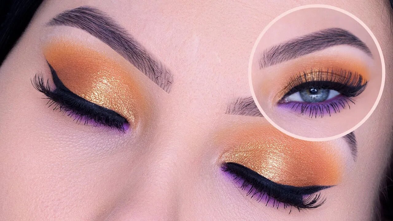 Warm Golden & Purple Eye Makeup Tutorial | Makeup Look for EID