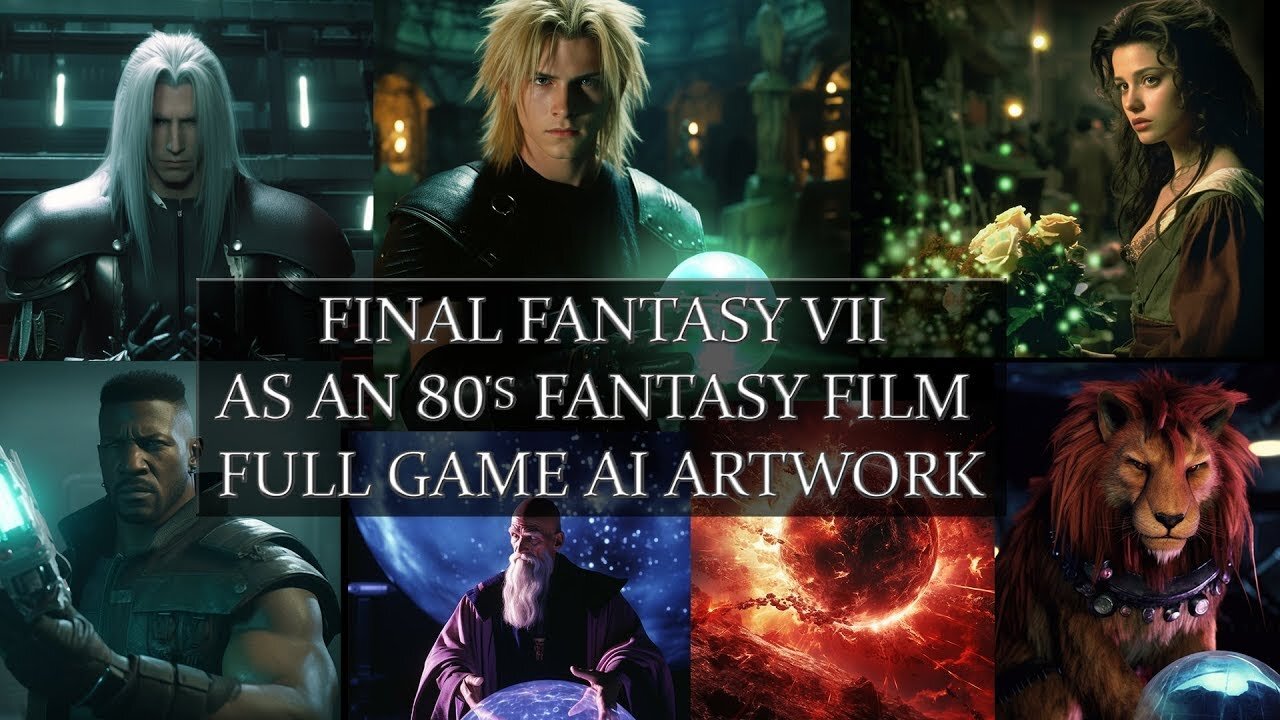 Final Fantasy VII as an 80's Dark Fantasy #FF7 #AI #Midjourney #80sDarkFantasy #squaresoft