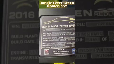 Jungle Fever Green 2016 Holden SSV! #shorts