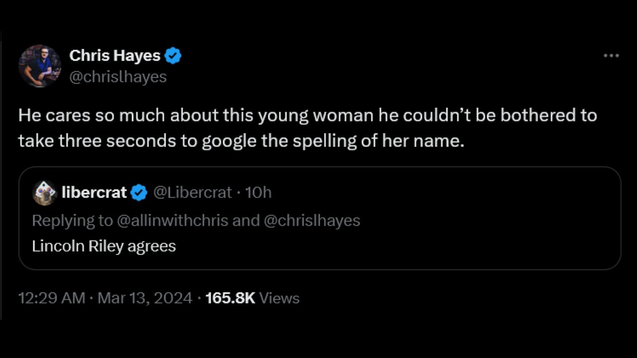 Chris Hayes Mocks Response About 'Lincoln Riley' And Accidentally Tweet-Dunks On Biden