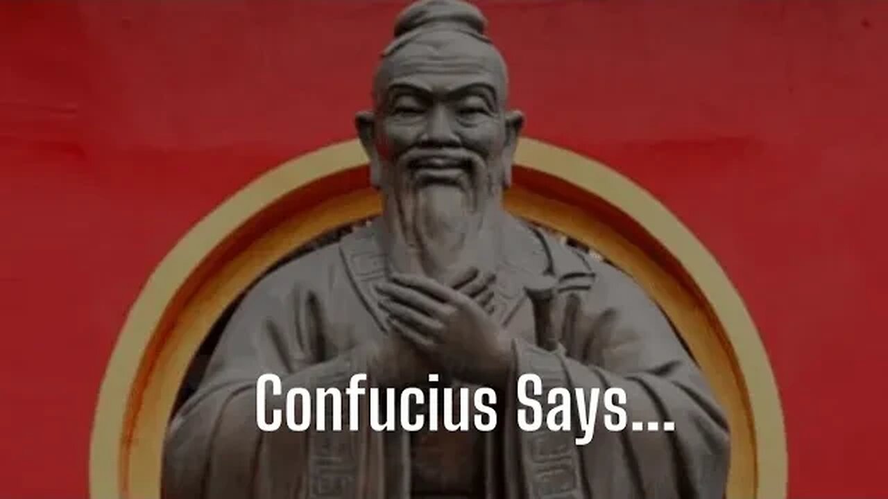 Confucius Says...Spoken Word-God is NOT IN THE WORLD SYSTEM!