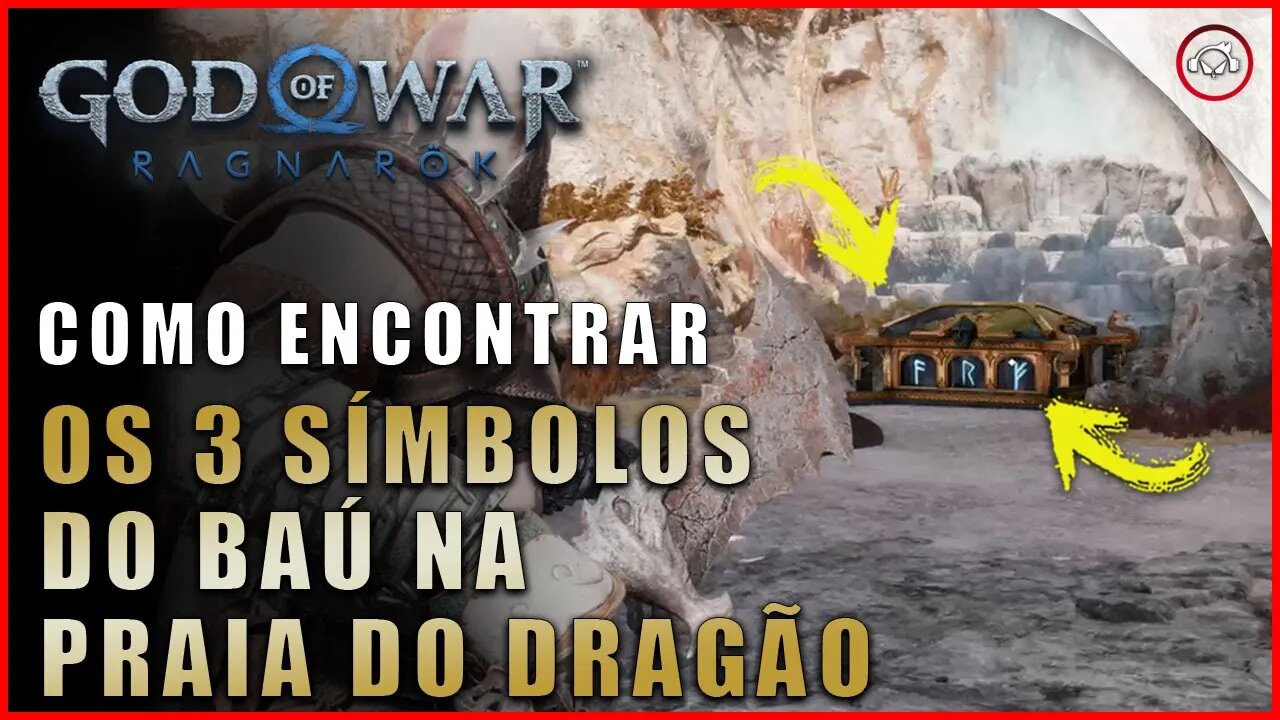 God of war Ragnarok, Como encontrar os 3 símbolos do baú na Praia do Dragão | Super dica