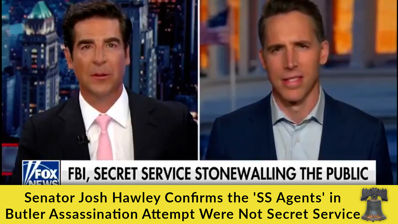 Senator Josh Hawley Confirms the 'SS Agents' in Butler Assassination Attempt Were Not Secret Service