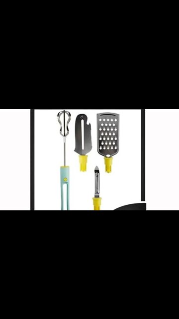 Revisão de acessórios de cozinha: Kit de cozinha 4 em 1 Ralador Faca Batedeira Descascador
