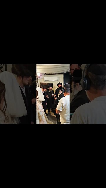Tolna Rebbe Yerushalyim blessing 🙌 at Zusha Goldschmidt & family's beautiful Chuppah Bnei Barak!