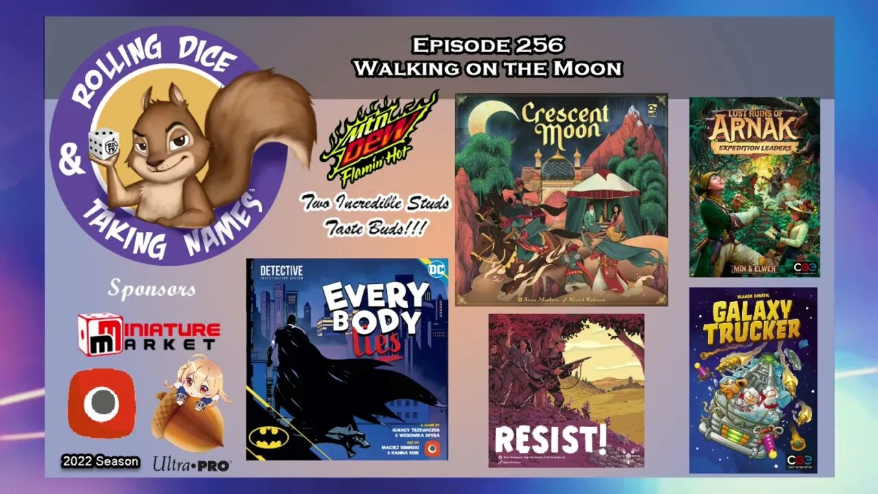 Episode 256: Crescent Moon, Batman – Everybody Lies, Resist, Galaxy Trucker, Arnak Expansion