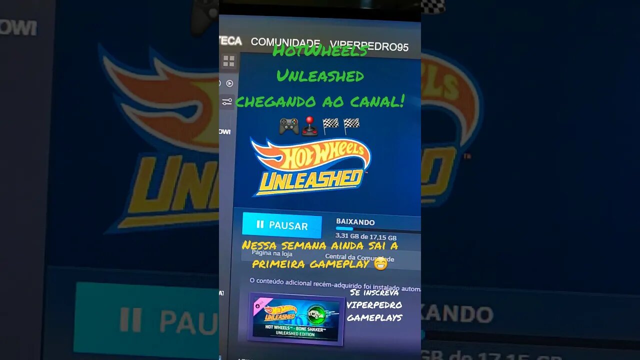 Novidade na área: HOT WHEELS UNLEASHED está chegando ao canal!!! | VIPERPEDRO GAMEPLAYS #shorts