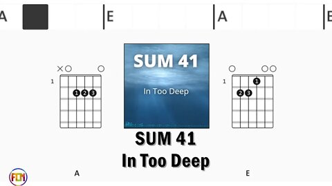 SUM 41 In Too Deep - FCN Guitar Chords & Lyrics HD