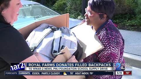 Back 2 School Drive in full affect! Donations are rolling in at WMAR to get kids ready for school
