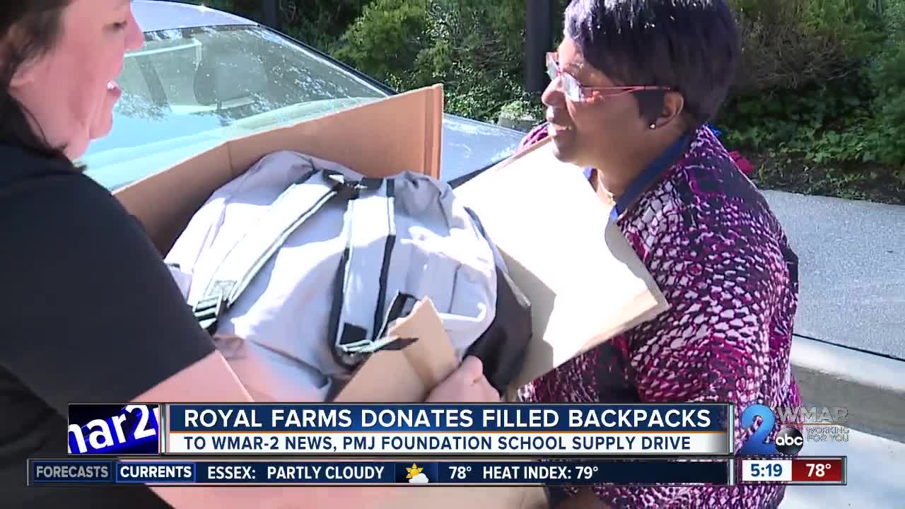 Back 2 School Drive in full affect! Donations are rolling in at WMAR to get kids ready for school