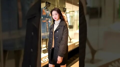 Super Hot Chinese Girl is Caught Coming Out of Shopping Mall