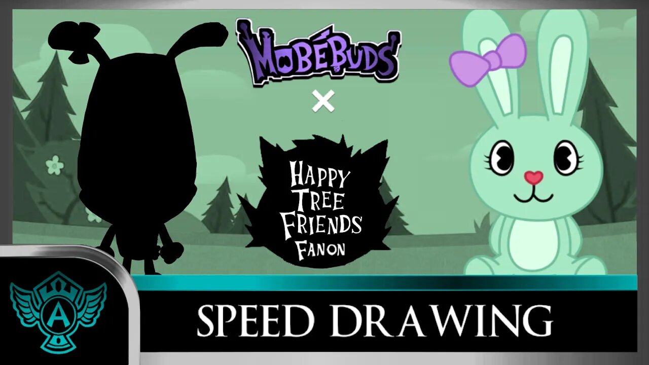 Speed Drawing: Happy Tree Friends Fanon - Sally (Green Rabbit) | Mobebuds Style