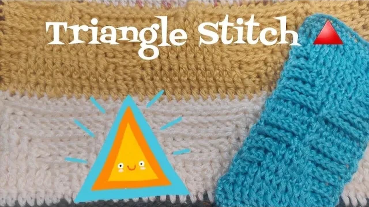 Triangle Stitch Geometric Crochet (Subtle and Classic) Front Post and Back Post Stitches