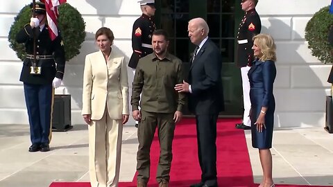 Biden Takes No Questions And Heads Right Back Inside After Greeting Ukrainian President Zelenskyy