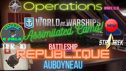 Assimilated Camo on Tier-10 REPUBLIQUE / Capt. Auboyneau / Operations | World of Warships