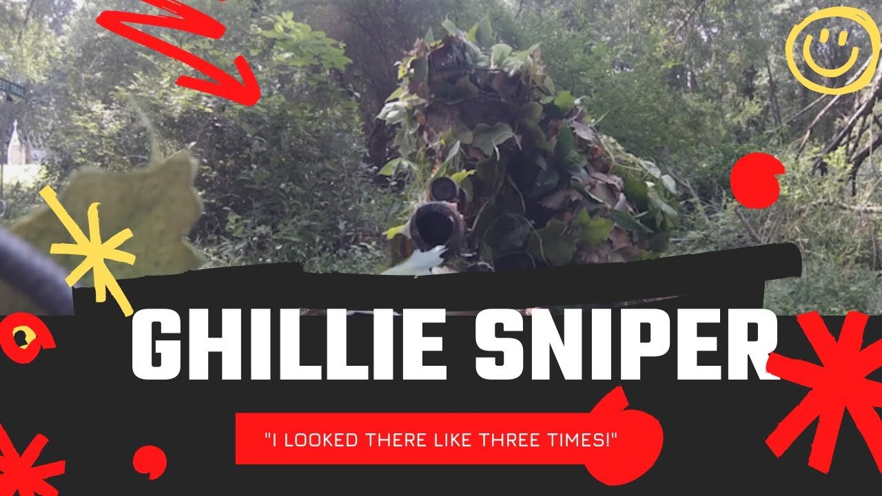 Airsoft GHILLIE SNIPER in TOWN!