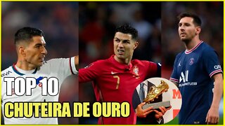 Top 10 jogadores com mais Chuteira de ouro
