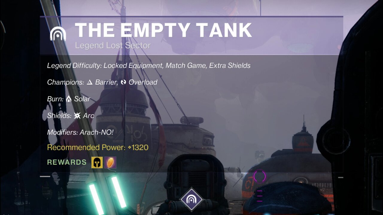 Destiny 2 Legend Lost Sector: The Empty Tank on the Tangled Shore 11-1-21