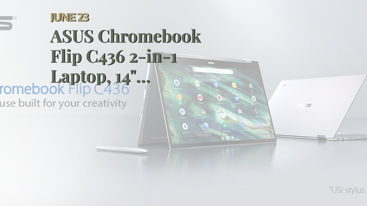 ASUS Chromebook Flip C436 2-in-1 Laptop, 14" Touchscreen FHD 4-Way NanoEdge, Intel Core i3-1011...