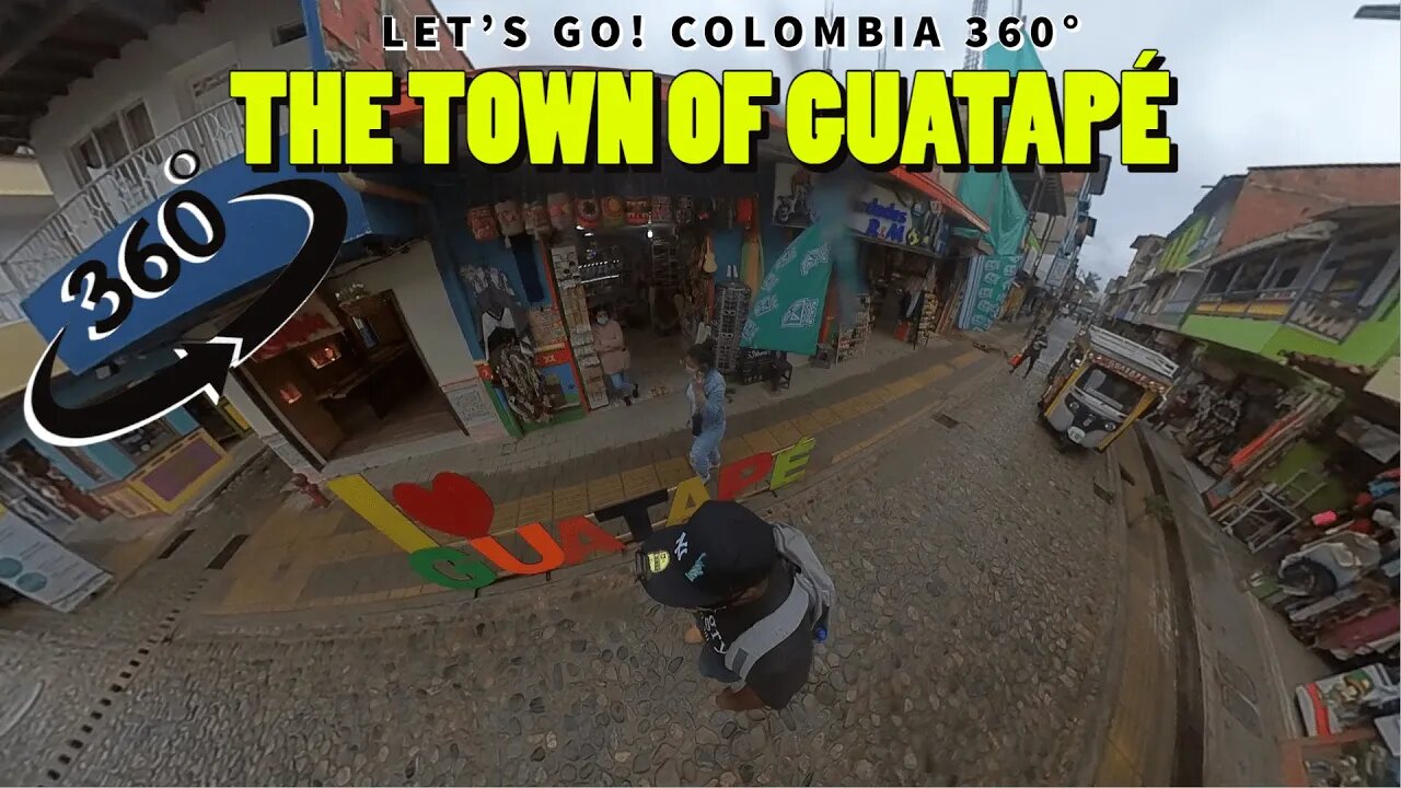 Inside The Town of Guatape Colombia 360 Video