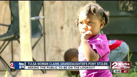 Tulsa woman claims granddaughter's pony was stolen