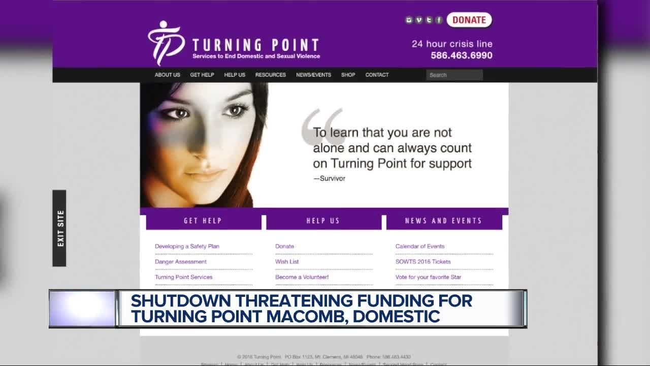 Government shutdown threatens funding for Michigan domestic violence center