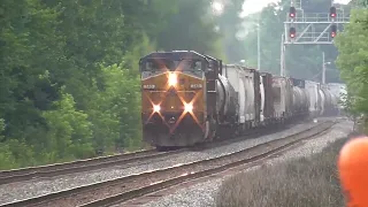 CSX M331 Manifest Mixed Freight Train from Sterling, Ohio July 1, 2023