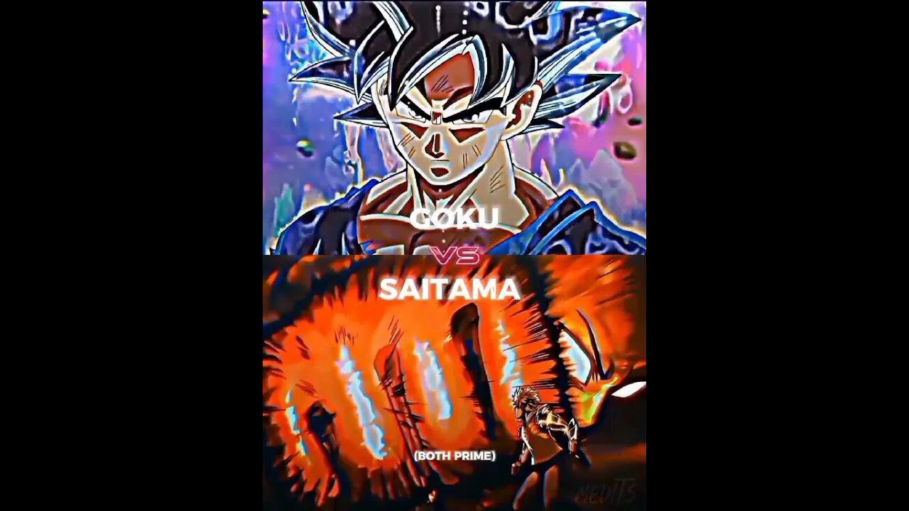 Goku vs Saitama - the ultimate battle to determine the strongest! #anime #shorts #youtubeshorts#goku