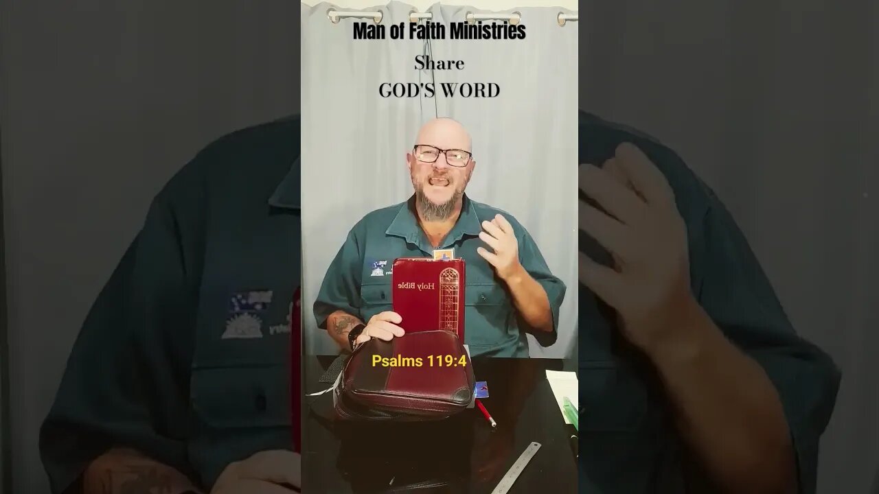 TREASURE GOD'S WORD DAILY ( be inspired by thy testimonies), Psalms 119:4, Man of Faith Ministries