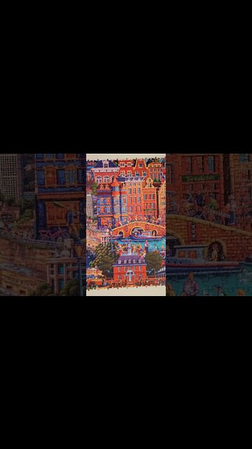 60000 Piece What a Wonderful World Jigsaw Puzzle! 30,000 pieces are now complete! #puzzles #shorts