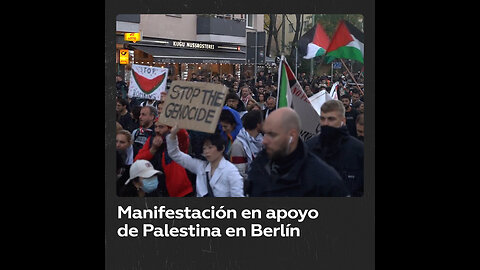 Manifestación en Berlín para exigir el alto el fuego en Gaza