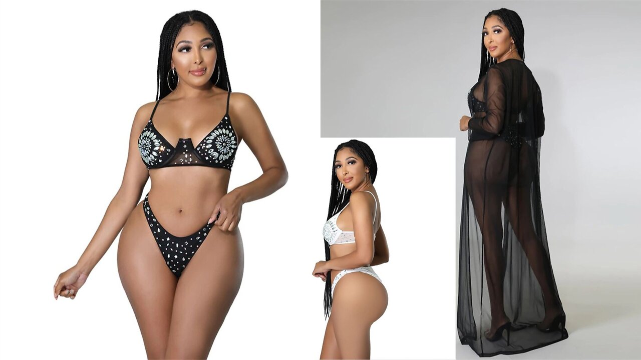 Adogirl Diamonds 3 Piece Set Women Sexy Beach Suits Full