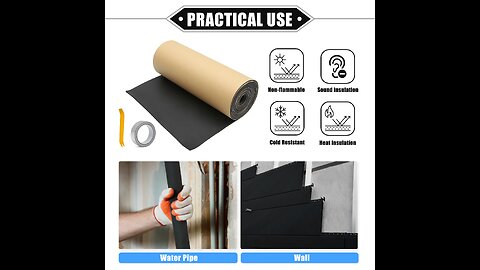 UXCELL 420x40cm Sound Deadening Mat 4mm 18sqft Heat Insulation Pad