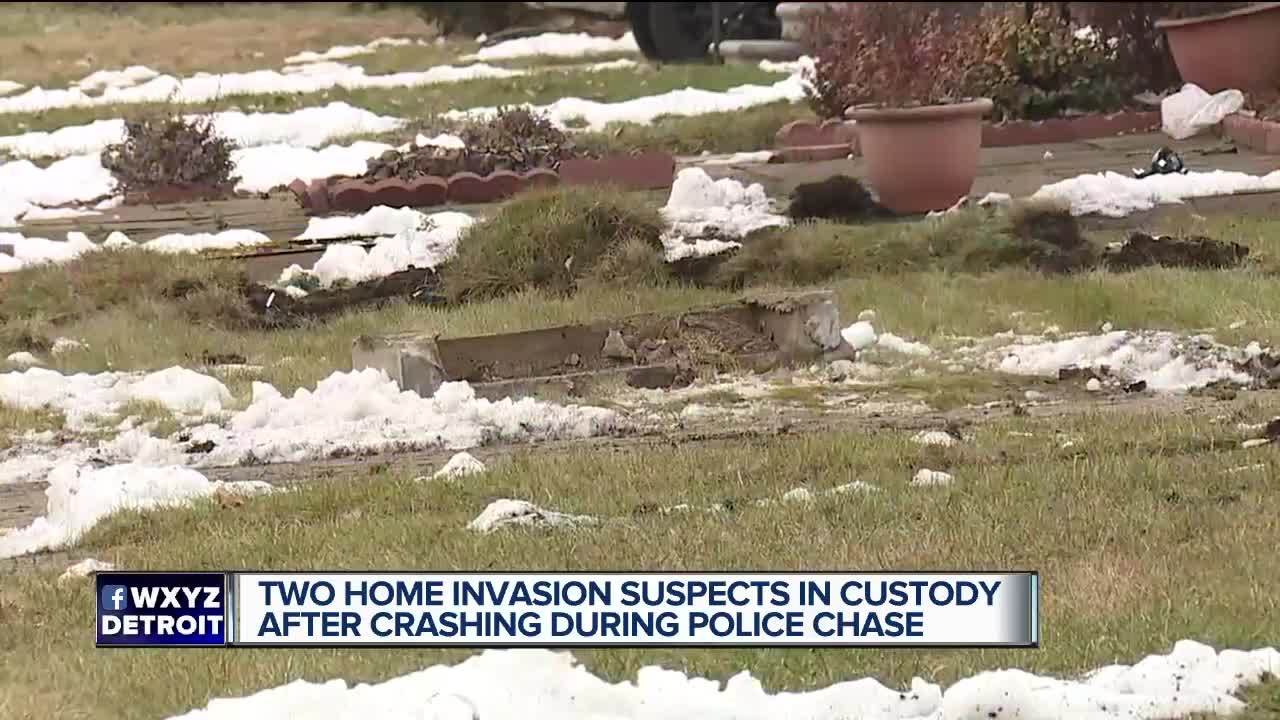 2 home invasion suspects in custody after crashing during police chase