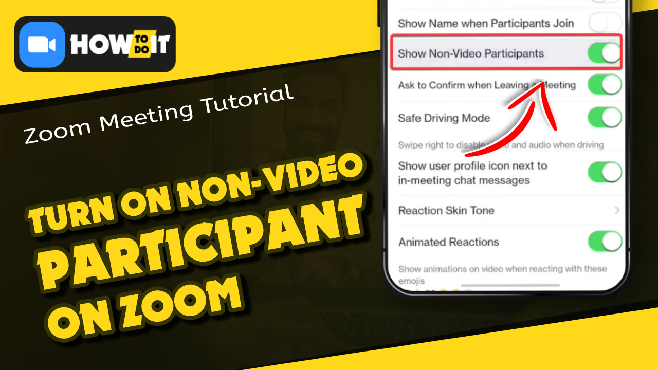 How to turn on nonvideo participants on Zoom