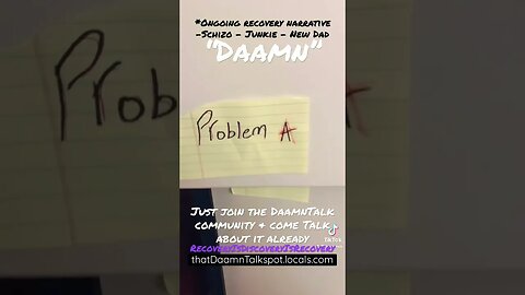 #drugaddiction #Problem (?) - Join #DaamnKam (of) @daamntalk5153 for #RecoveryIsDiscoveryIsRecovery